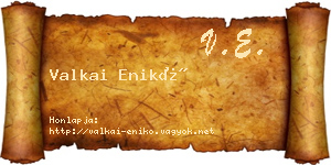 Valkai Enikő névjegykártya