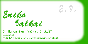 eniko valkai business card